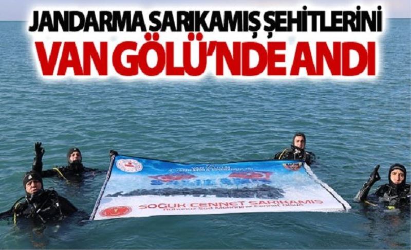 Jandarma Sarıkamış şehitlerini Van Gölü’nde andı