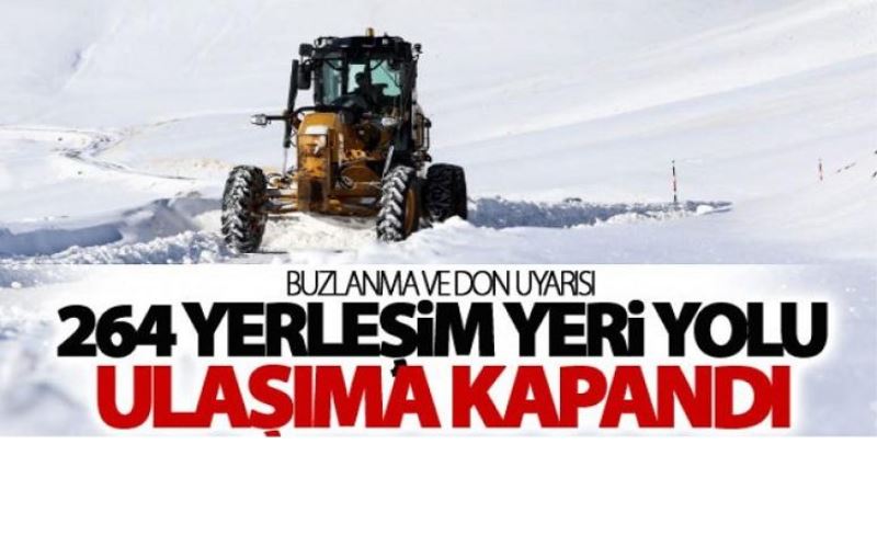 Van’da 264 yerleşim yerinin yolu kapandı