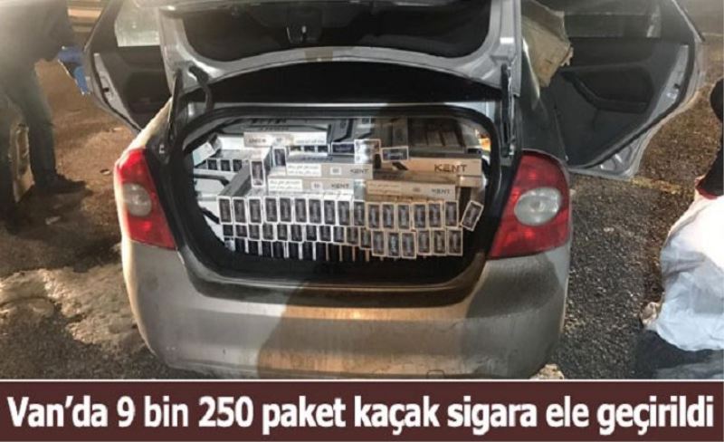 Van’da 9 bin 250 paket kaçak sigara ele geçirildi