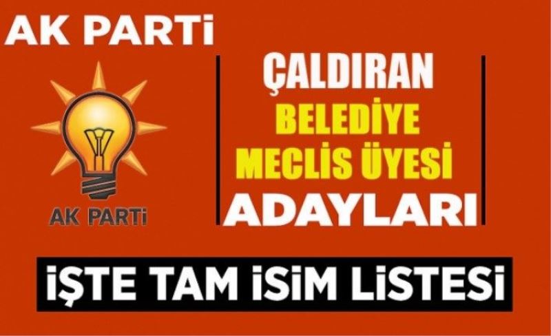 AK Parti Çaldıran Belediye Meclis Üyesi adayları