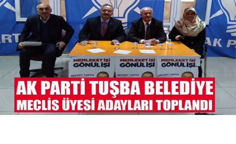 AK Parti Tuşba Belediye Meclis Üyesi Adayları toplantısı yapıldı