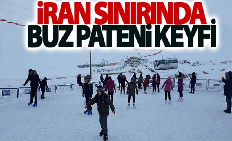 İran sınırında buz pateni keyfi