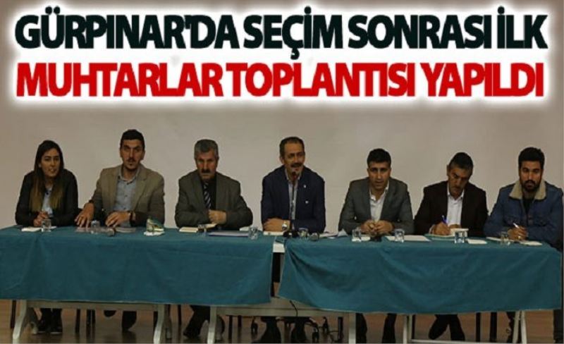 Tanış başkanlığında ilk muhtarlar toplantısı…