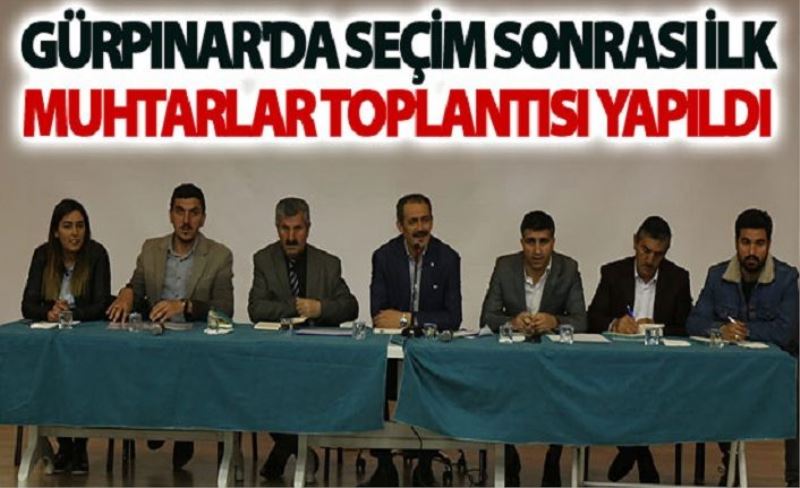 Tanış başkanlığında ilk muhtarlar toplantısı…