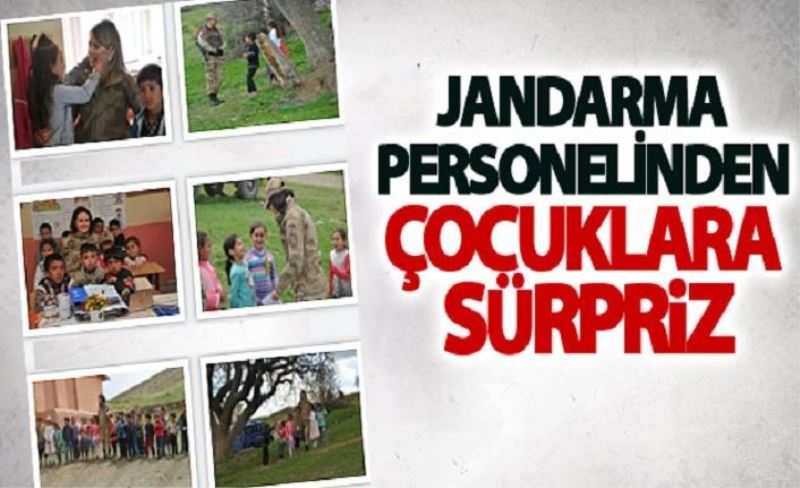 Jandarma personelinden çocuklara sürpriz