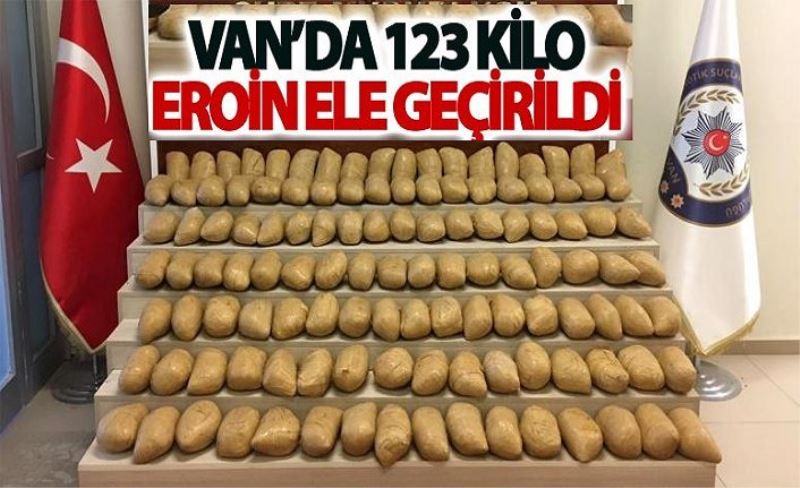 Tuşba'da 123 kilo eroin ele geçirildi