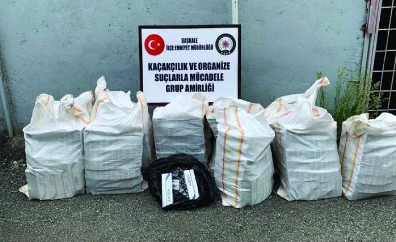 Başkale'de 8 bin 170 paket kaçak sigara ele geçirildi