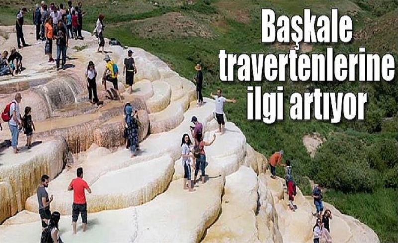 Başkale travertenlerine ilgi artıyor