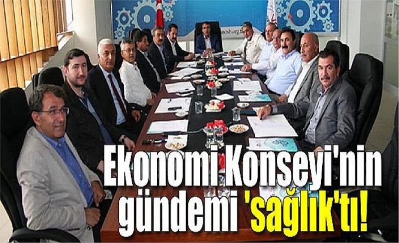 Ekonomi Konseyi'nin gündemi 'sağlık'tı!