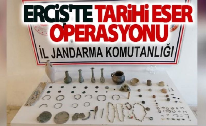 Erciş'teki operasyonda çok sayıda tarihi eser ele geçirildi