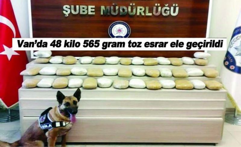 Gürpınar'da 48 kilo toz esrar ele geçirildi