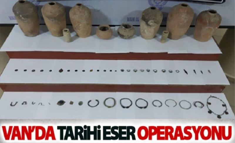 Van’da tarihi eser operasyonu