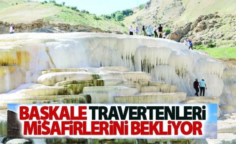 Başkale’deki travertenler turist bekliyor