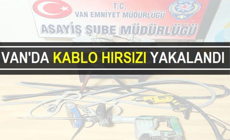 Van'da kablo hırsızı yakalandı