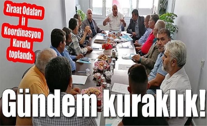 Ziraat Odaları İl Koordinasyon Kurulu toplandı: Gündem kuraklık!