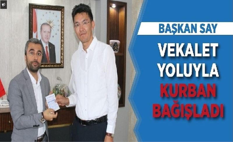 Başkan Say, kurbanını TDV’ye bağışladı