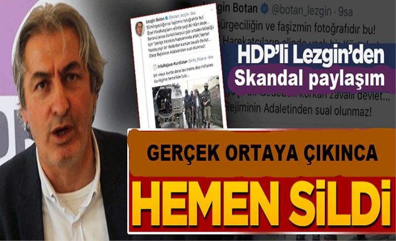 HDP'li Lezgin, Botan'dan skandal paylaşım