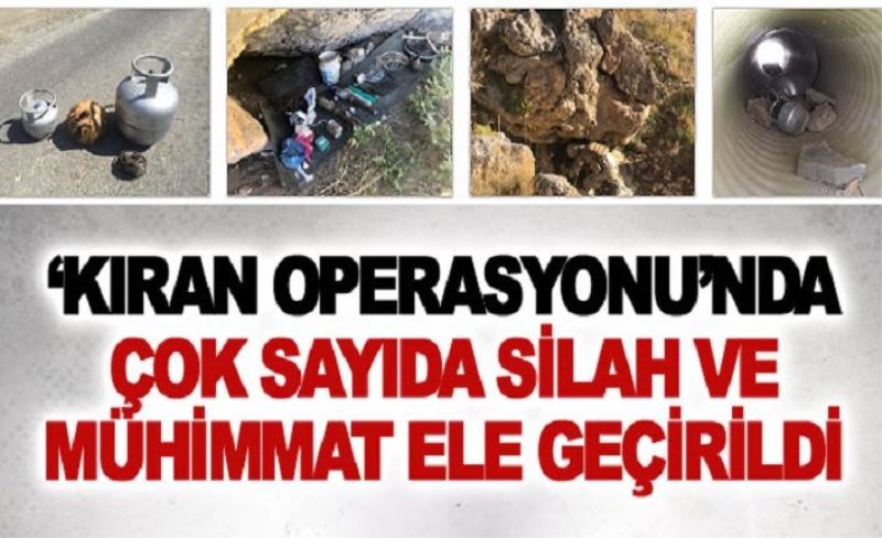 ‘Kıran Operasyonu’nda çok sayıda silah ve mühimmat ele geçirildi