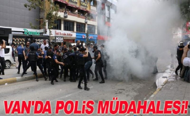 Van'da HDP’nin 'Kayyum' açıklamasına polis müdahale etti