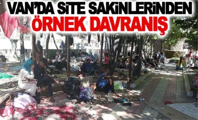 Van’da site sakinlerinden örnek davranış