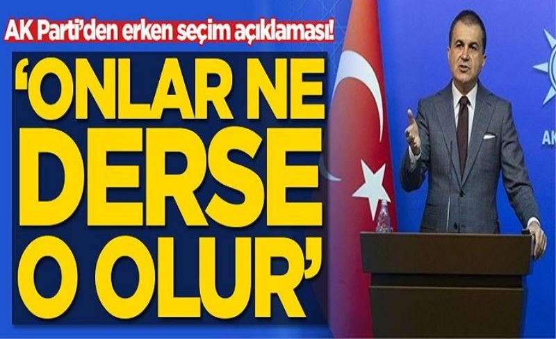 AK Parti'den erken seçim açıklaması!