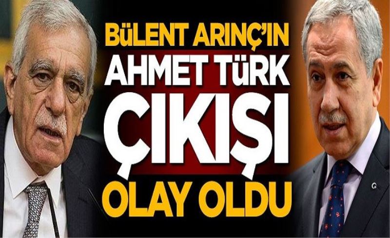 Bülent Arınç'ın Ahmet Türk çıkışı olay oldu