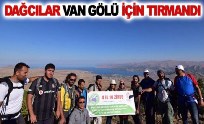 Dağcılar Van Gölü için tırmandı