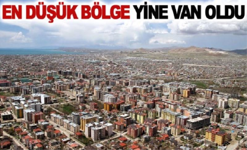 EN DÜŞÜK BÖLGE YİNE VAN OLDU