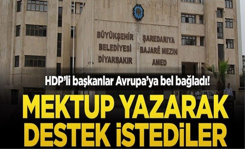 HDP’li başkanlar Avrupa’ya bel bağladı! Mektup yazarak destek istediler