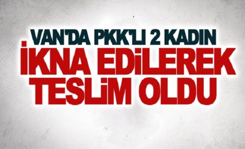 Van'da Pkk'lı 2 kadın ikna edilerek teslim oldu