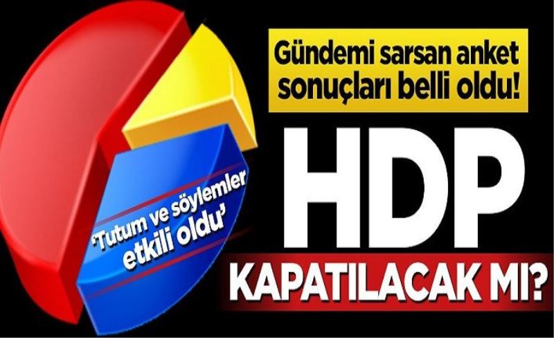 Gündemi sarsan anket sonuçları belli oldu! HDP kapatılacak mı?