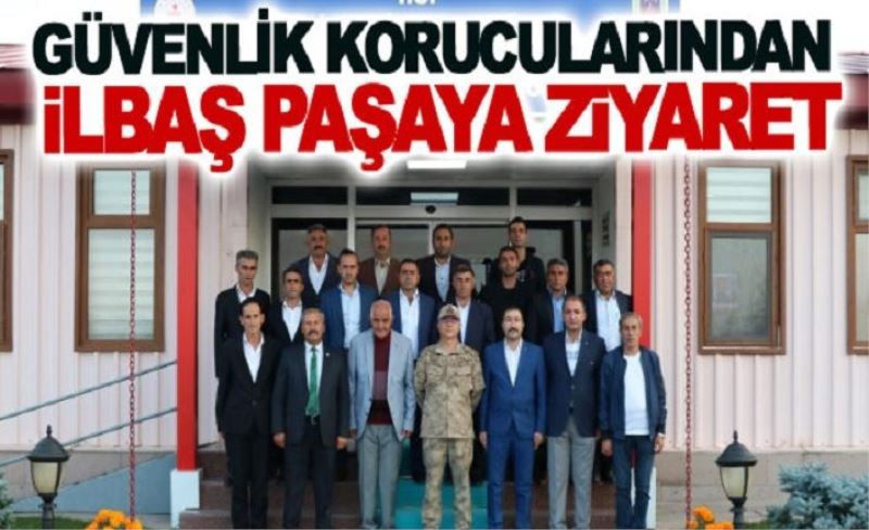 Güvenlik korucularından İlbaş paşaya ziyaret