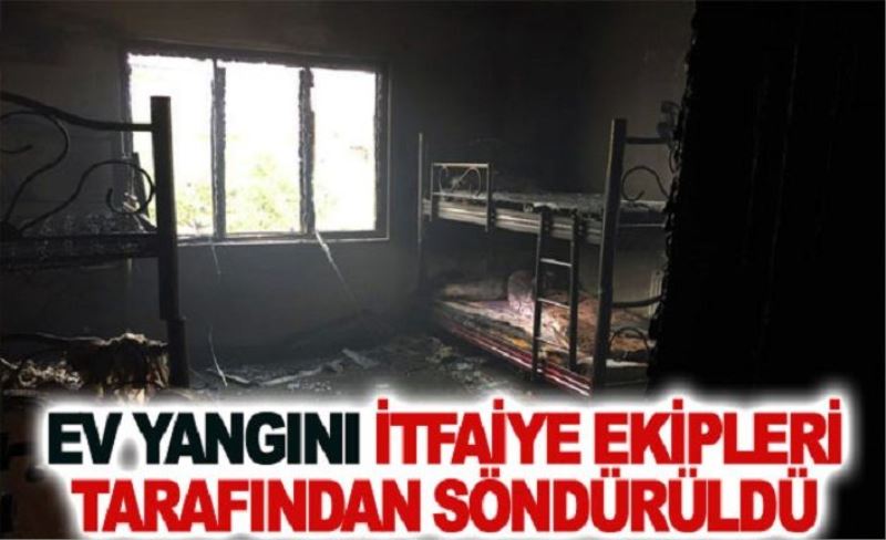 Tuşba'daki ev yangınına itfaiye müdahalesi...