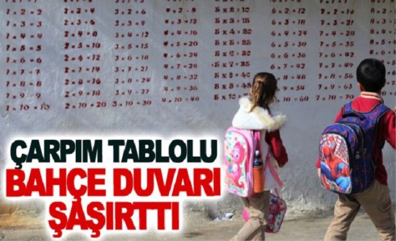 Çarpım tablolu bahçe duvarı şaşırttı