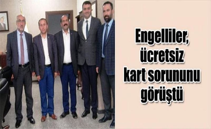 Engelliler, ücretsiz kart sorununu görüştü