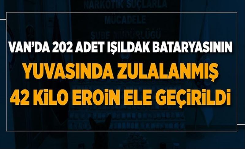 Eroin tacirlerin yeni oyununu Van Polisi bozdu!