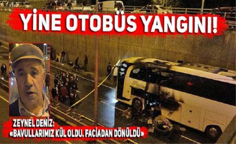 Faciadan dönüldü: Yolcu otobüsünde yangın çıktı