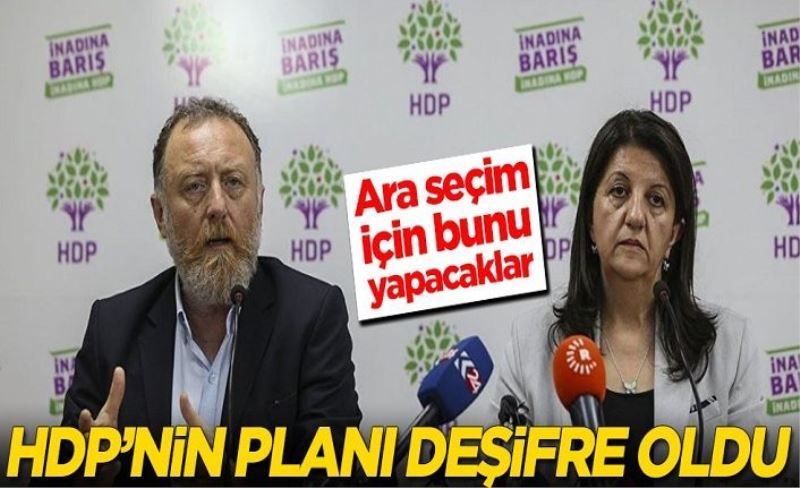 HDP'nin planı deşifre oldu! Ara seçim için bunu yapacaklar