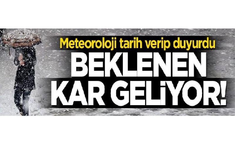 Meteoroloji tarih verdi! Beklenen kar geliyor