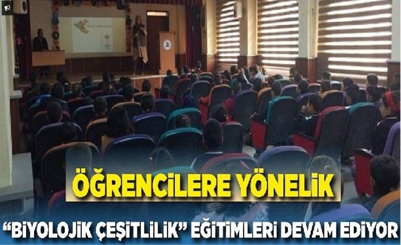 Öğrencilere biyolojik çeşitliliğin önemi anlatılıyor