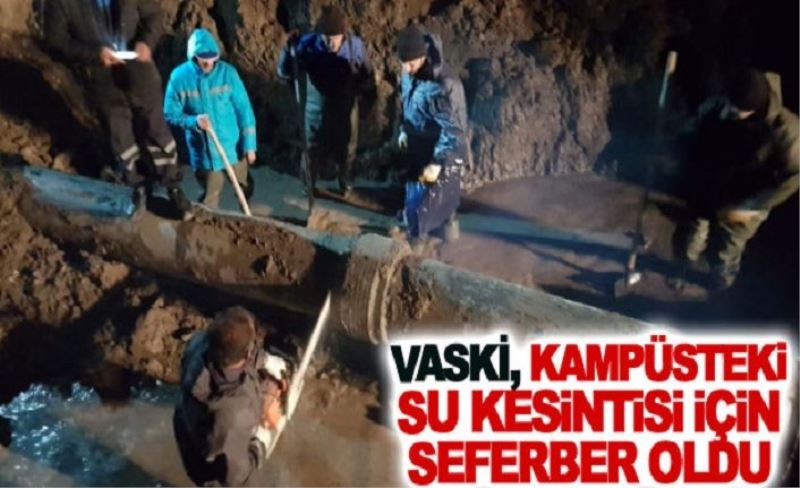 Su arızası, 8 saatlik yoğun çalışma ile giderildi