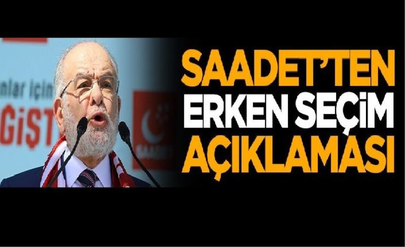 Temel Karamollaoğlu'ndan erken seçim açıklaması