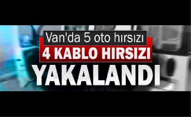 Van'da 5 oto hırsızı, 4 kablo hırsızı yakalandı