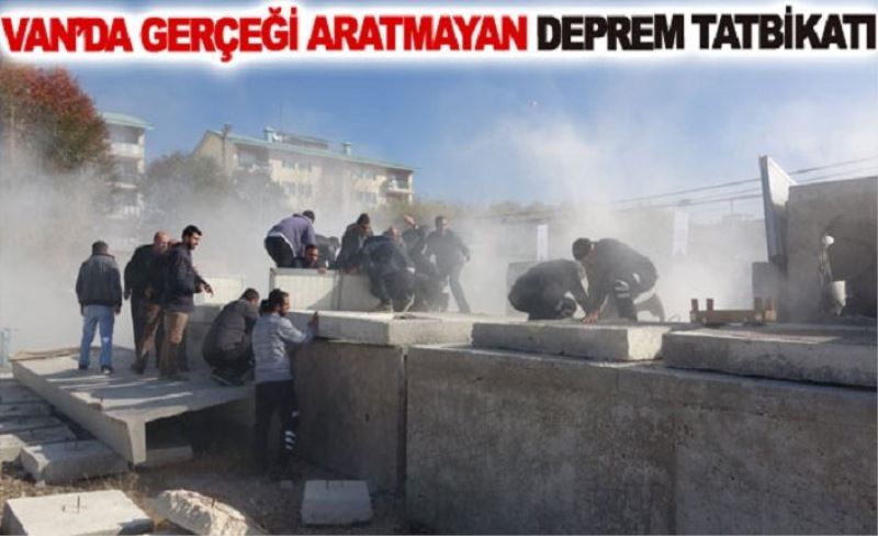 Van’da gerçeği aratmayan deprem tatbikatı