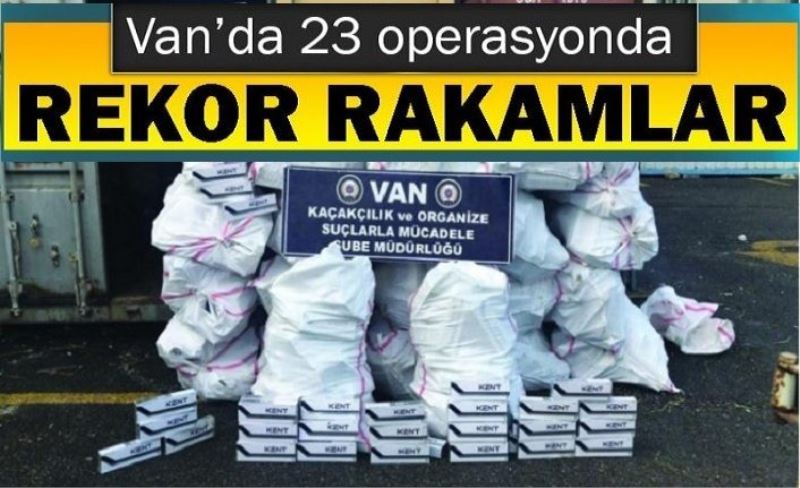 23 operasyonda 189 bin paket kaçak sigara ele geçirildi