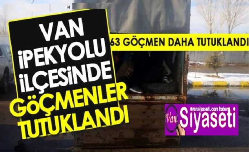 Jandarma'nın durdurduğu kamyonda 63 göçmen yakalandı