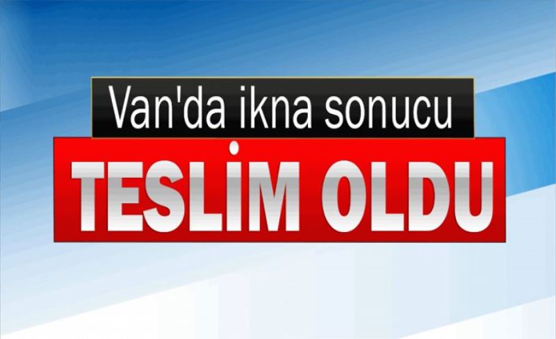 Van’da 1 BTÖ mensubu teslim oldu