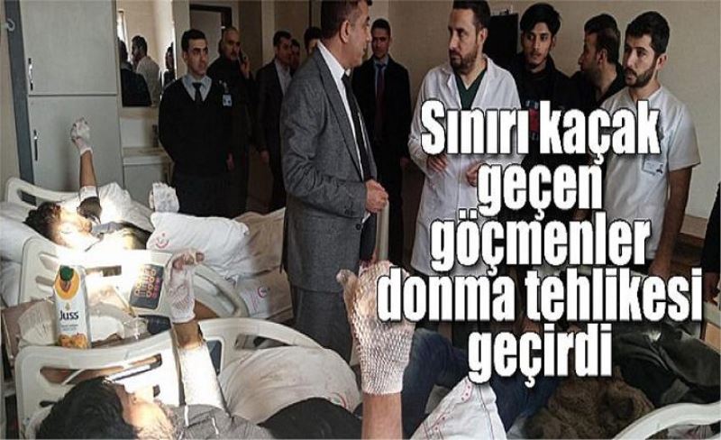 Sınırı kaçak geçen göçmenler donma tehlikesi geçirdi