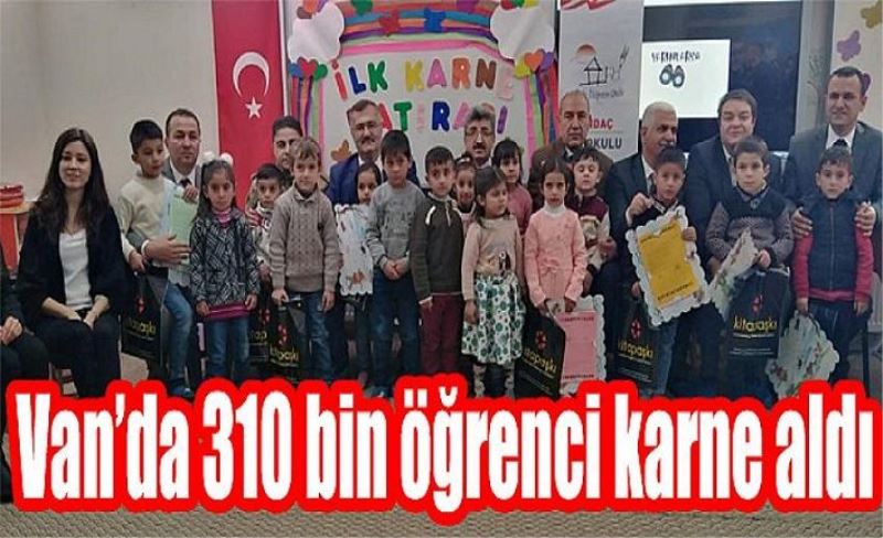 Van’da 310 bin öğrenci karne aldı