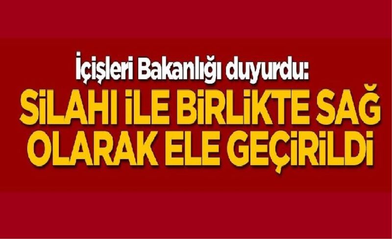 Bu olay Başkale'de yaşandı-İçişleri Bakanlığı duyurdu: Silahı ile birlikte sağ olarak ele geçirildi